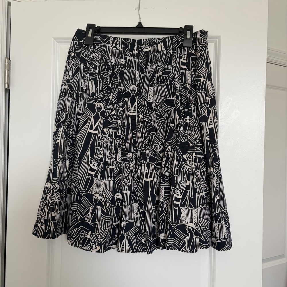 Carlisle Black and White Printed Circle Skirt